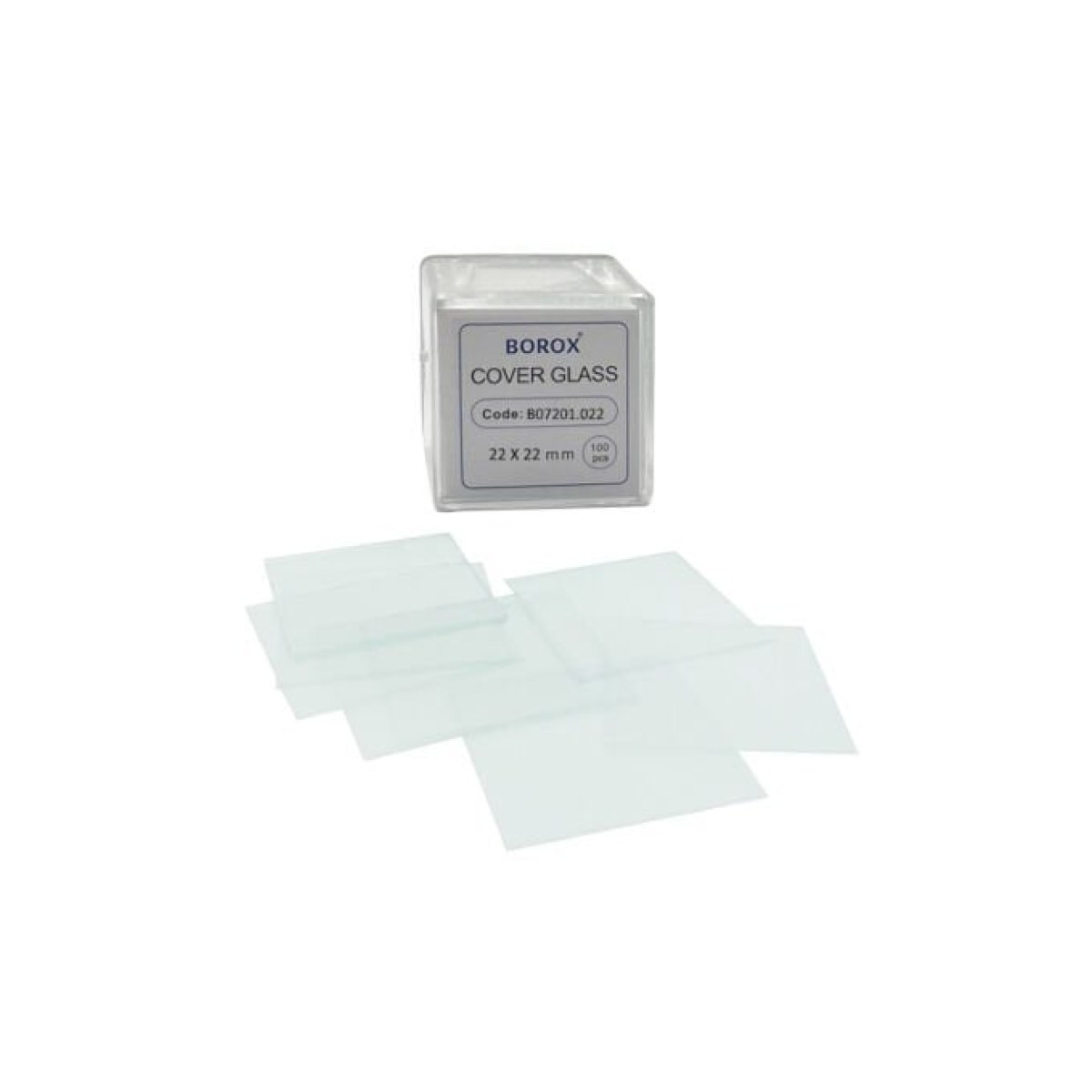 Borox Lamel 22x22mm - Mikroskop Slayt İçin 100lü Cover Glass