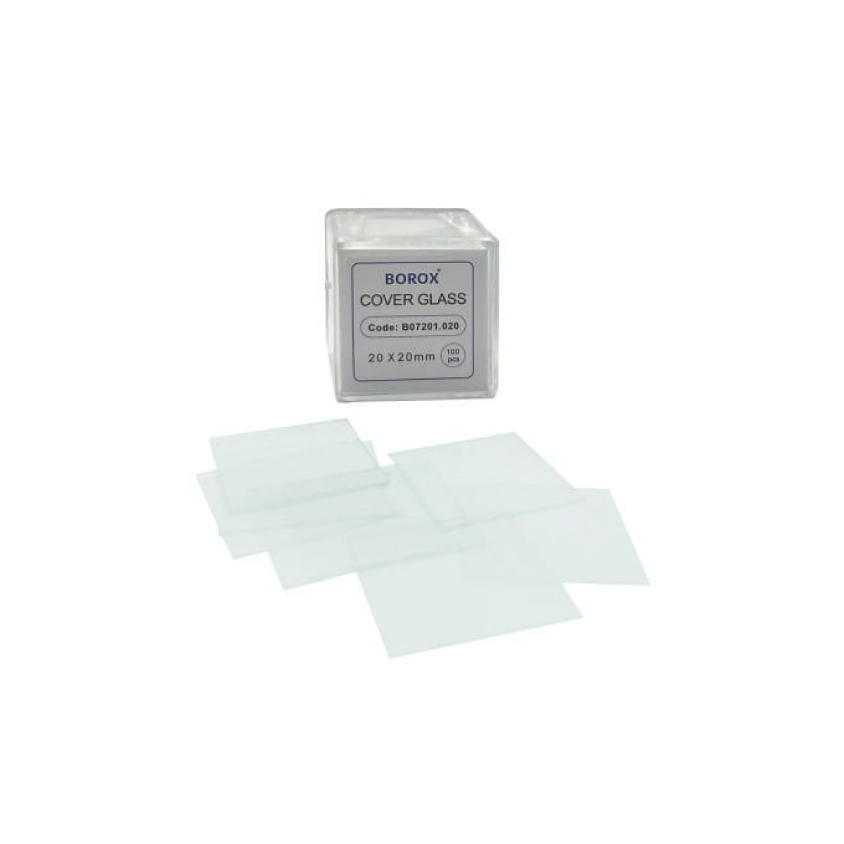 Borox Lamel 20x20mm - Mikroskop Slayt İçin 100lü Cover Glass