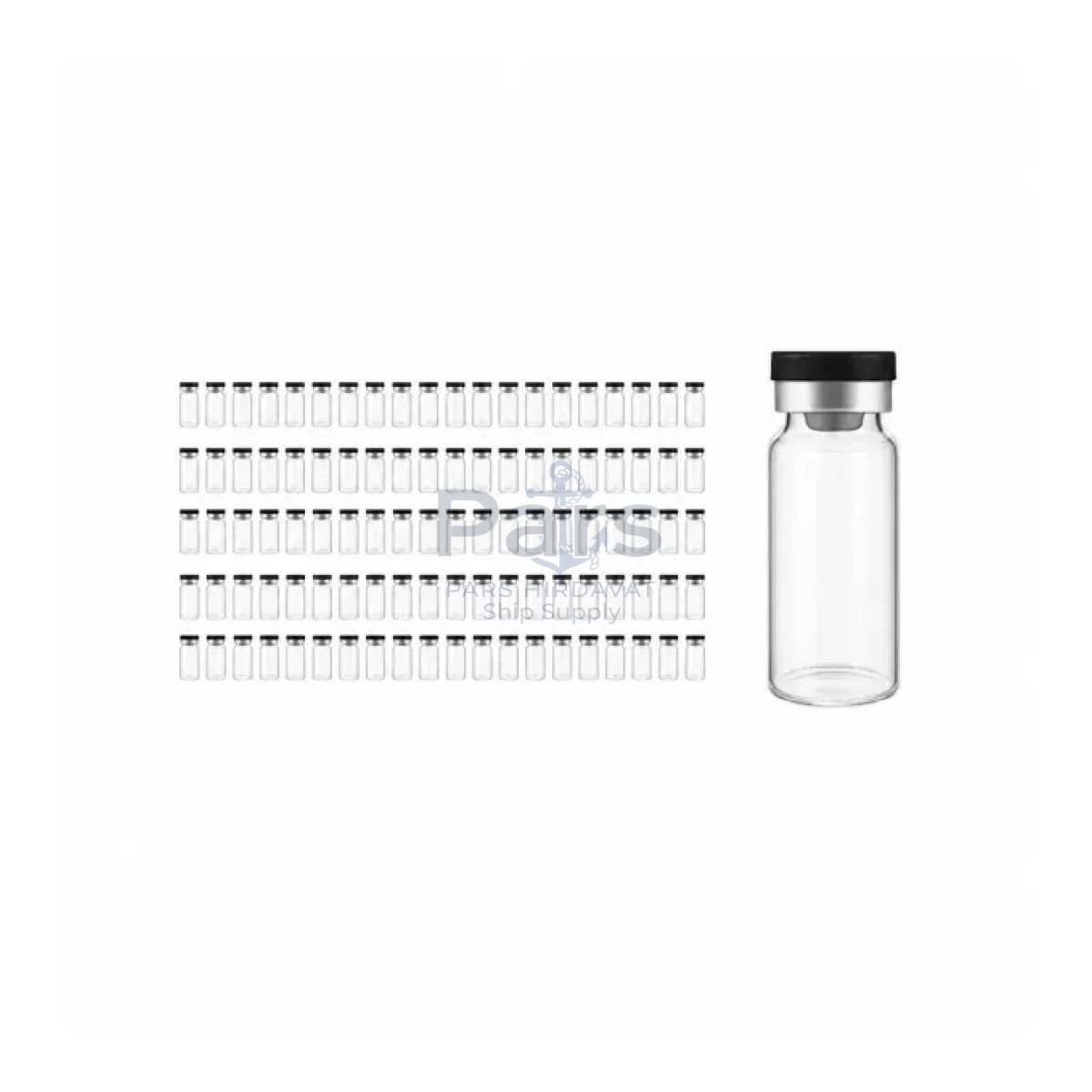 Borox Cam Vial 20 ml - Şeffaf - Crimp ND20 - 100 pcs/paket