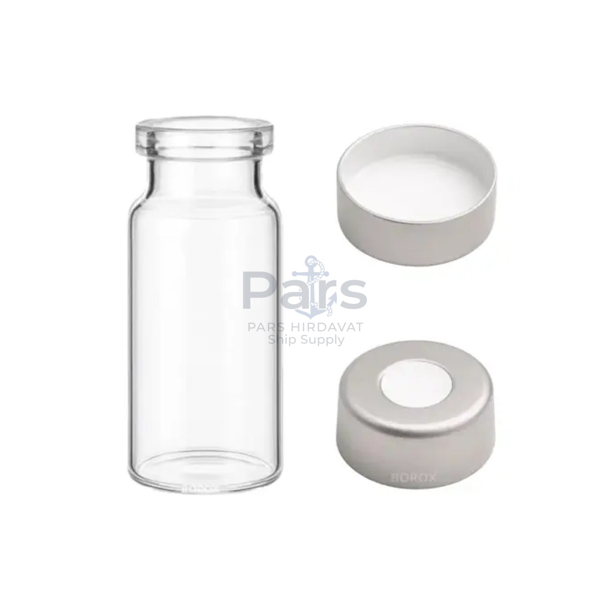 Borox Kapaklı Cam Şişe 10ml - Crimp Vial ND20 - Şeffaf - Dibi Düz - 100 pcs/Paket