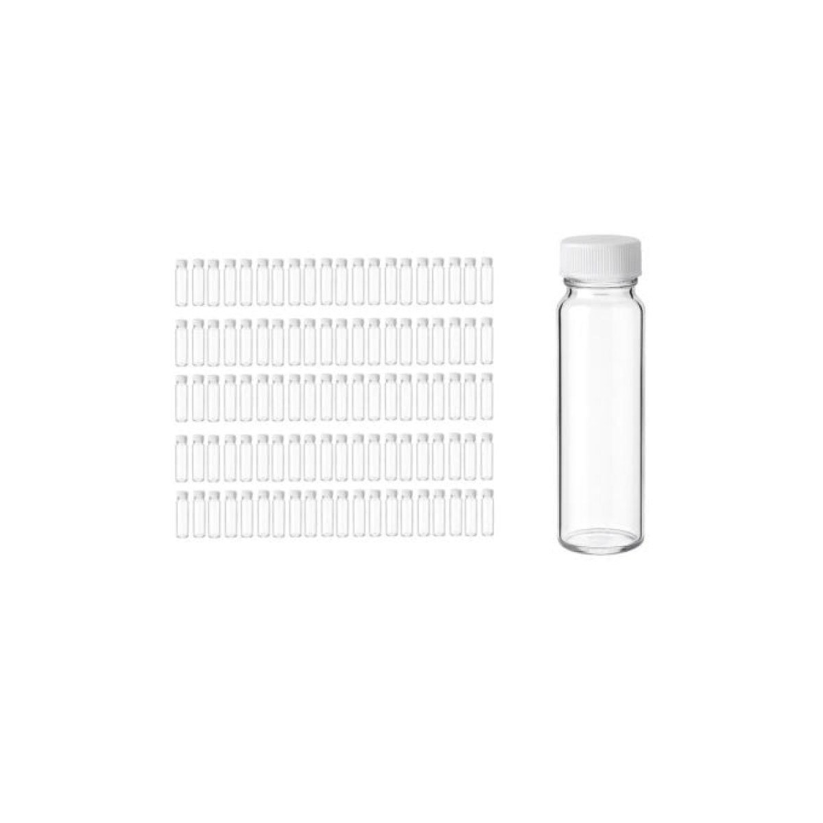 Borox Cam Vial 22 ml - Şeffaf - Vida Boyun ND20 - 100 adet/paket