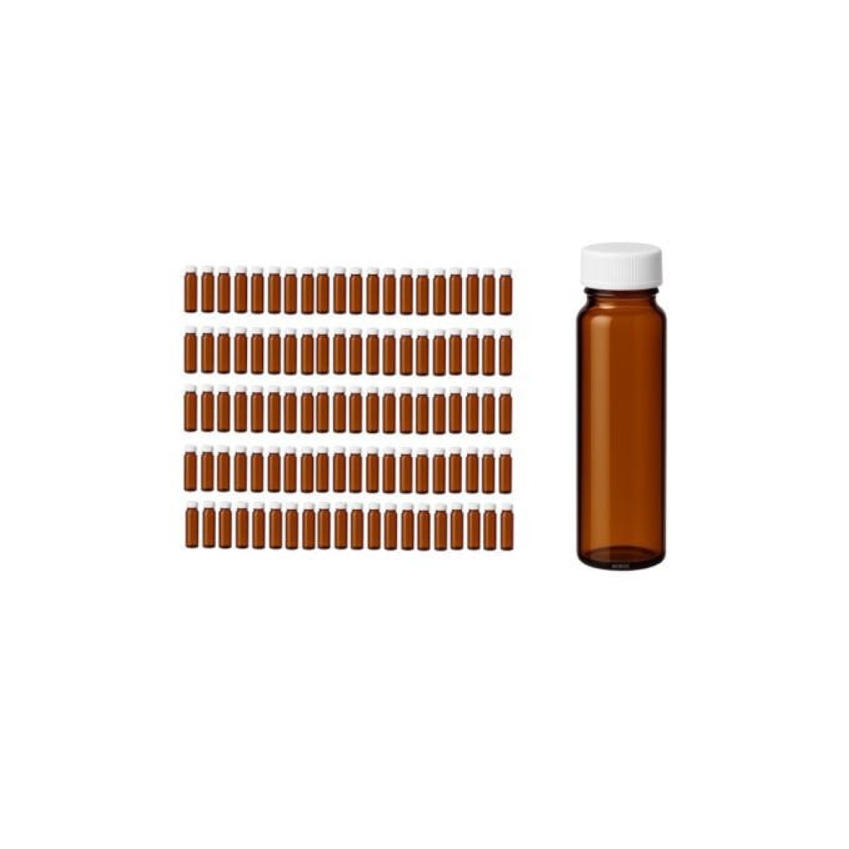 Borox Cam Vial 22 ml - Amber - Vida Boyun ND20 - 100 pcs/paket