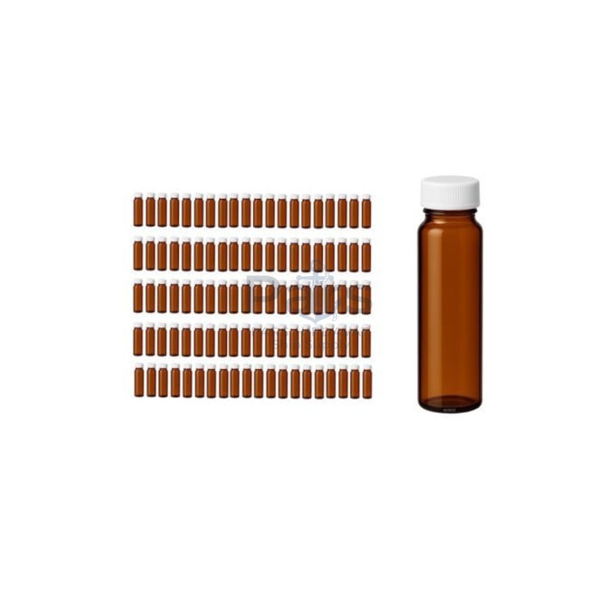 Borox Cam Vial 22 ml - Amber - Vida Boyun ND20 - 100 pcs/paket