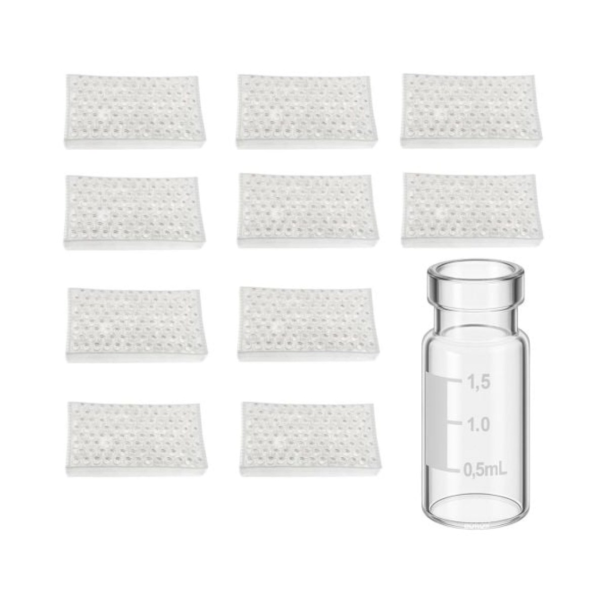 Borox Cam Vial 2 ml - Şeffaf - Crimp ND11 - Hacim Ölçekli - 1000 Adet Toptan