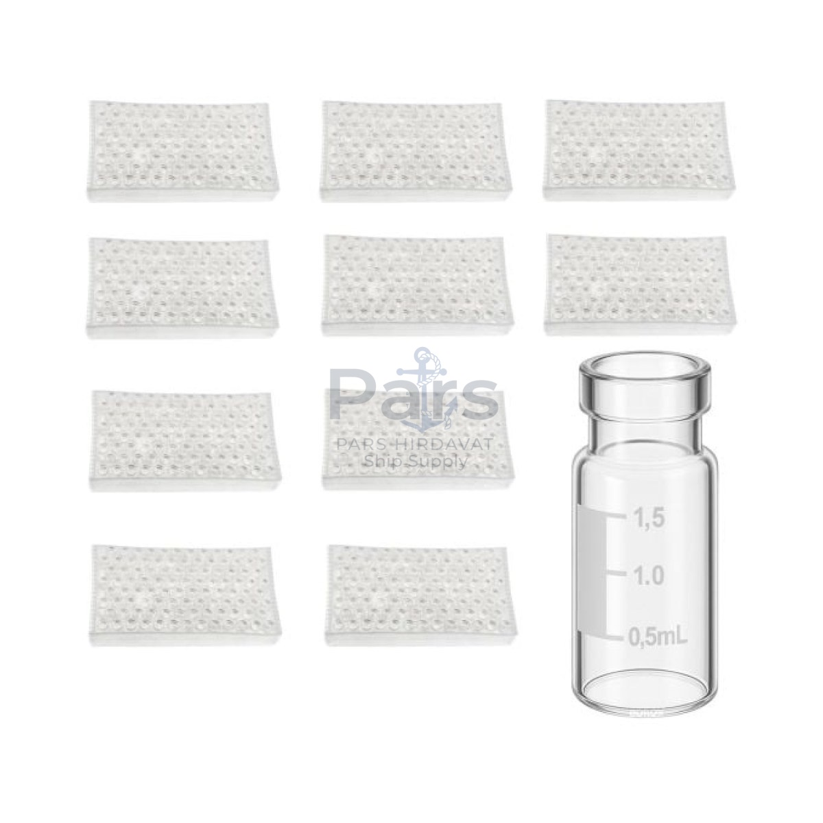 Borox Cam Vial 2 ml - Şeffaf - Crimp ND11 - Hacim Ölçekli - 1000 pcs Toptan