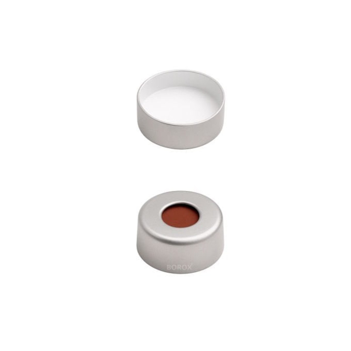 Borox Alüminyum Vial Crimp Kapağı ND11 - PTFE Septa - Silikon Yarıksız 100lü
