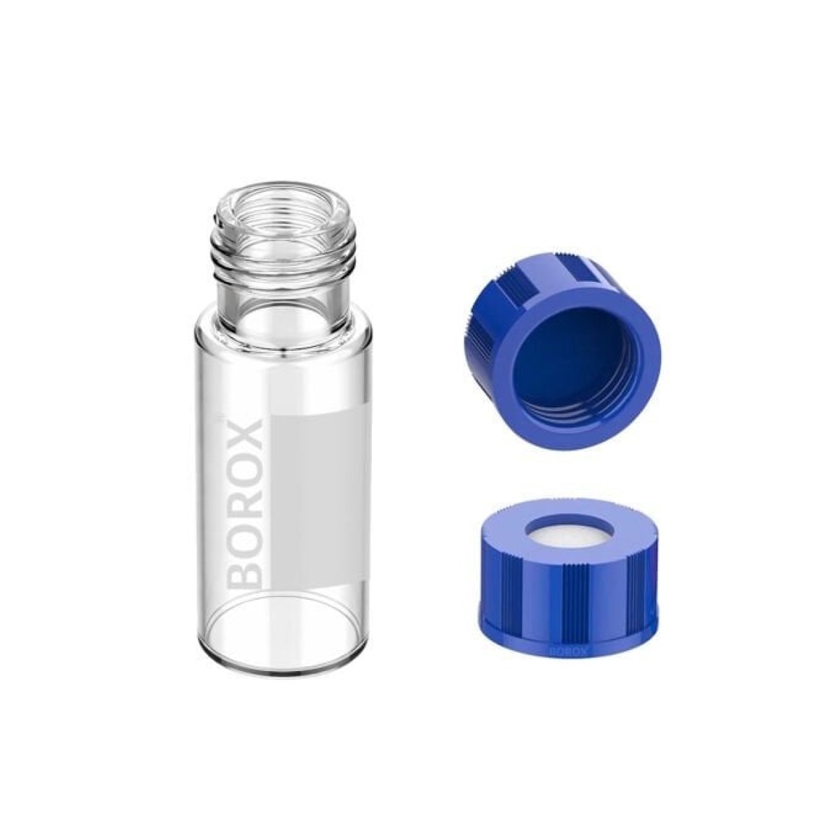 Borox Cam Vial Vida Yarıksız Kapaklı ND9 - Şeffaf 2ml - 100 pcs/Paket