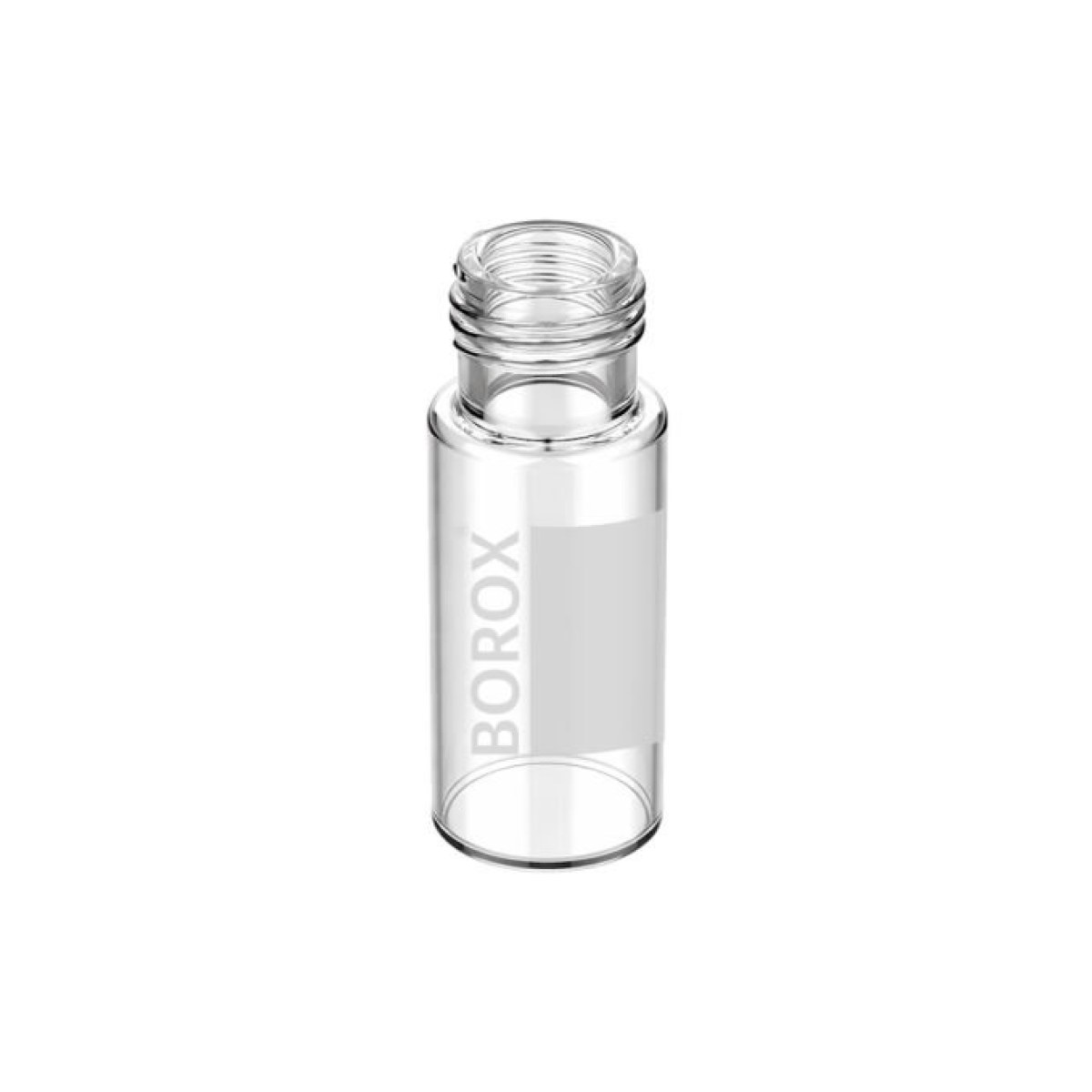 Borox Cam Vial 2 ml - Şeffaf - Vida Boyun ND9 - Hacim Ölçekli - 100 adet/paket