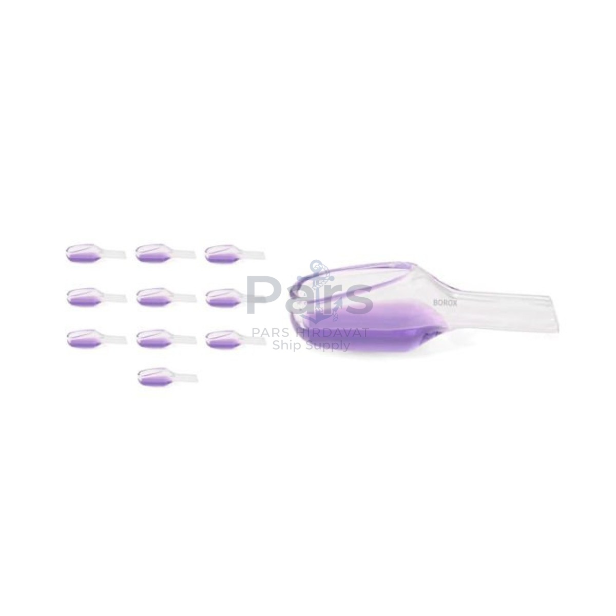 Borox Tartım Kaşığı 6 ml - Ölçüm Küreği - Cam Kürek - Tartı Kabı - 10 pcs Toptan