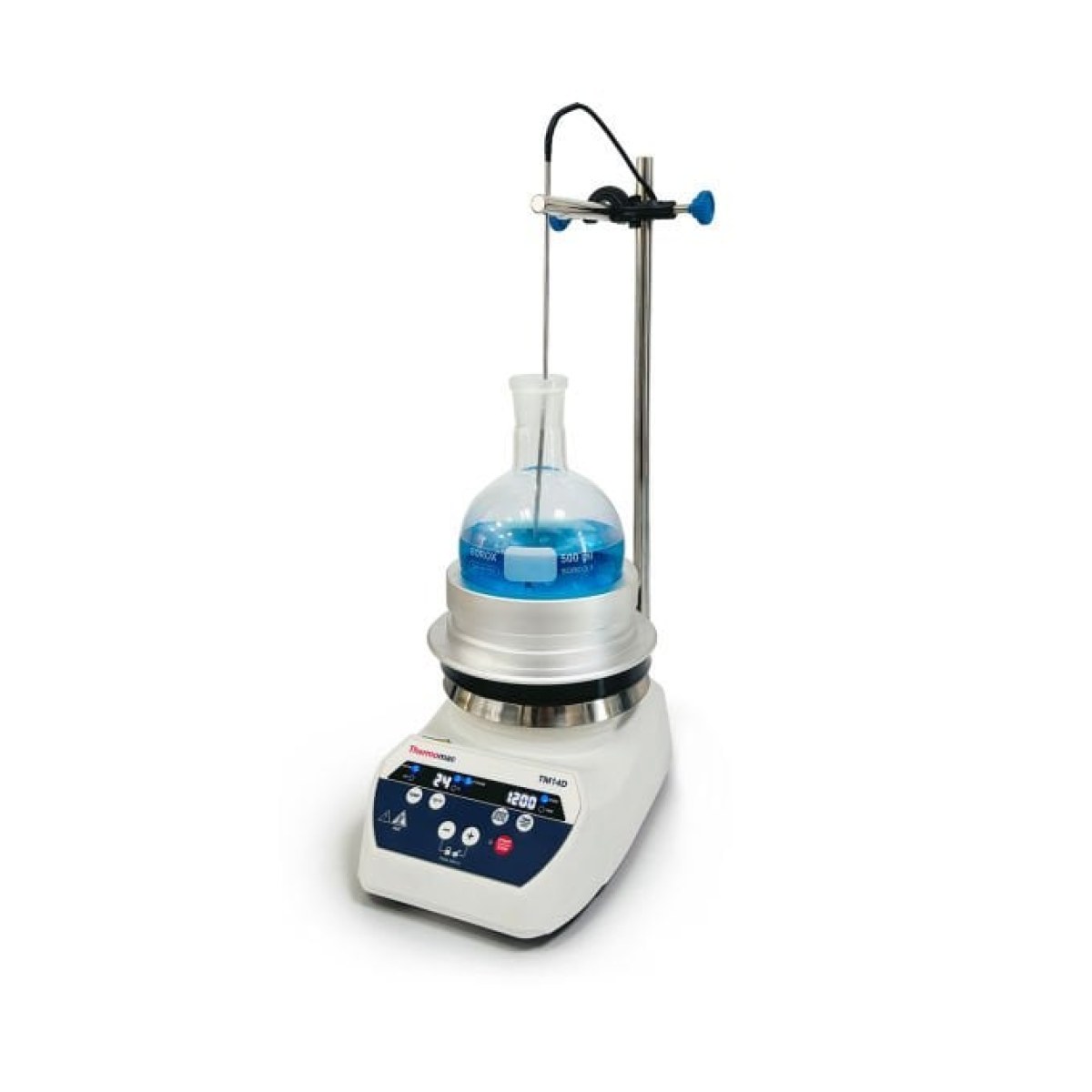 Thermomac TM14D Dijital Isıtıcılı Manyetik Karıştırıcı 10L - Digital Hot Plate Stirrer - 10 Litre Isıtıcı Tabla+500ml Dibi Yuvarlak Balon Blok Set