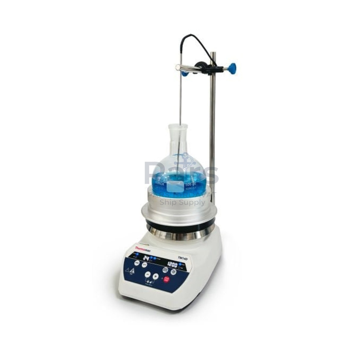 Thermomac TM14D Dijital Isıtıcılı Magnetic Stirrer 10L - Digital Hot Plate Stirrer - 10 Litre Isıtıcı Tabla+500ml Dibi Yuvarlak Balon Blok Set