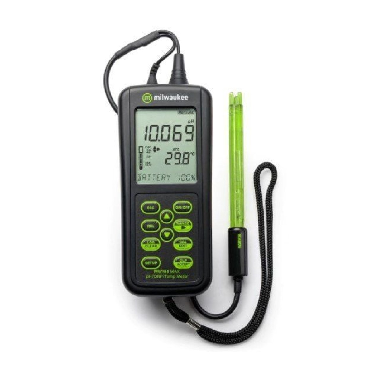 Milwaukee MW106 pH ORP Sıcaklık Ölçer - pH metre - IP67 USB
