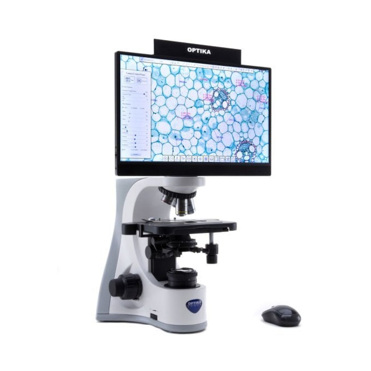 OPTIKA B-510BF4K Tablet PC'li Dijital Araştırma Mikroskobu - Ultra HD Klinik Mikroskop - 15.6'' 4K Ekran