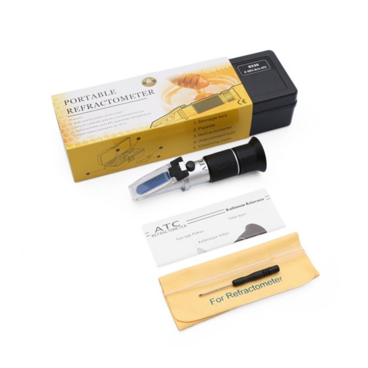 ATC BX90 Refraktometre 0-90Bx- Bal Reçel Brix Refraktometre