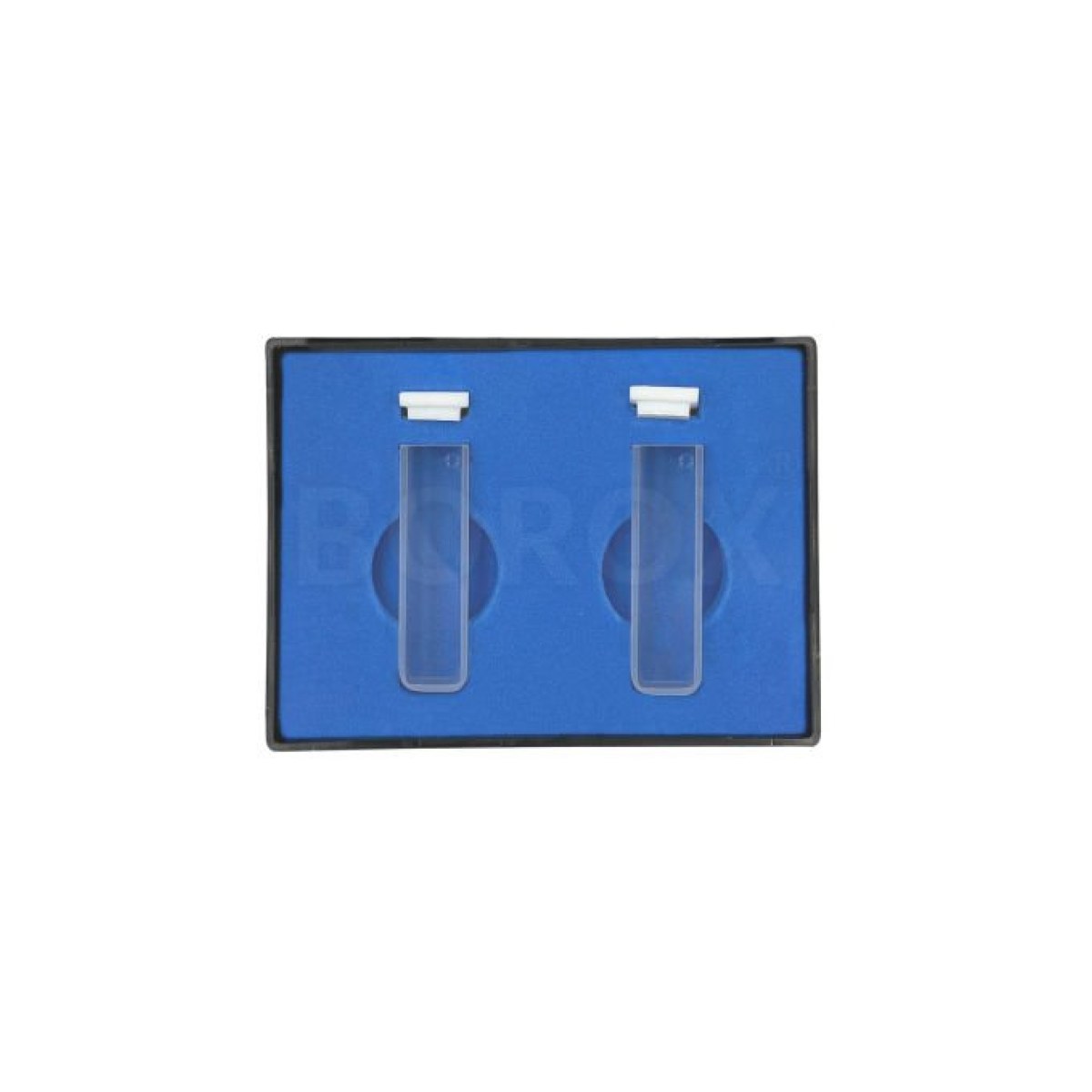 Borox Kuvars Spektrofotometre Küveti - Makro 3.5 ml Kapaklı - 2 pcs Kutu