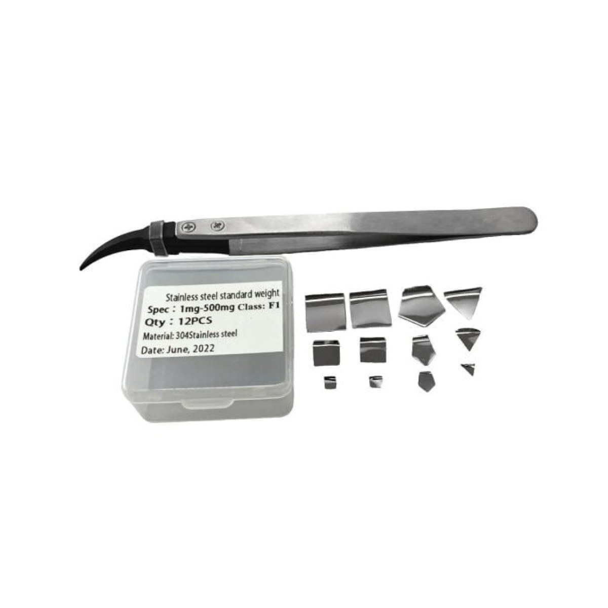 Kalibrasyon Ağırlık Seti F1 - Terazi Kiti 12 Adet 1mg-500mg Kütle Set