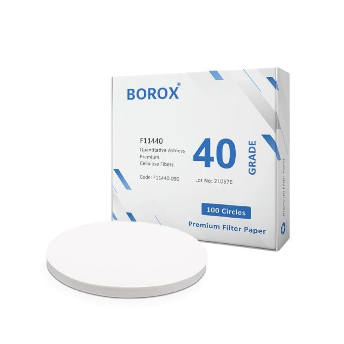 Borox Külsüz Filtre Kağıdı 90 mm Kantitatif - Orta Hız - Grade 40