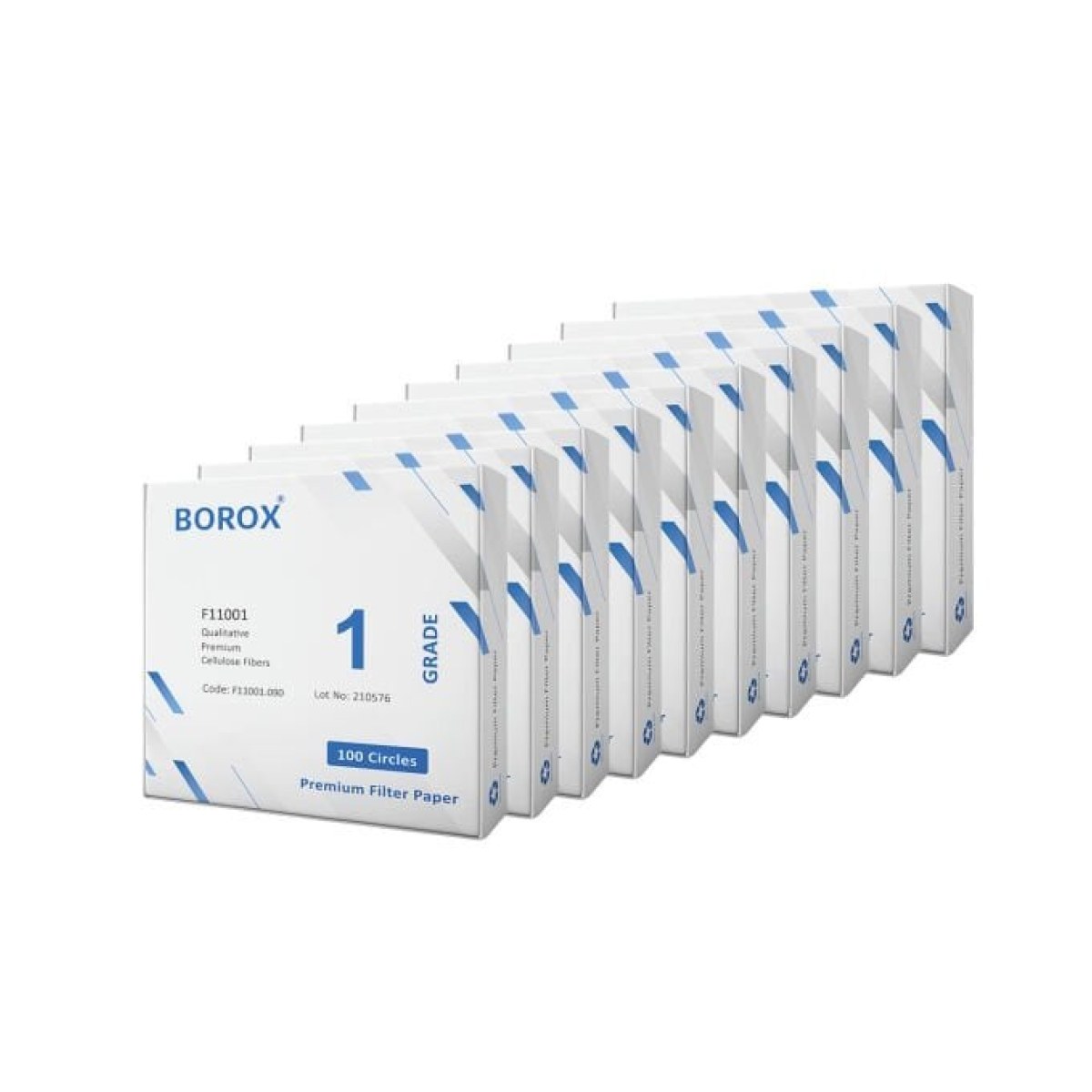 Borox Laboratuvar Filtre Kağıdı 90 mm Kalitatif - Orta Hız - Grade 1 - 10 Paket Toptan