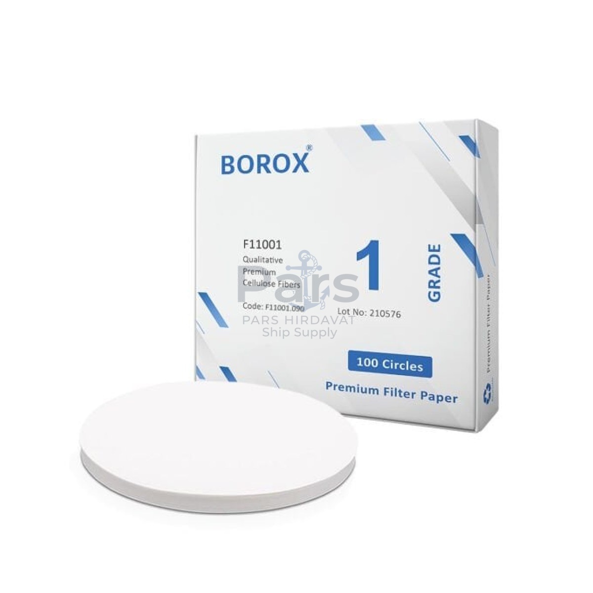 Borox Laboratuvar Filtre Kağıdı 90 mm Kalitatif - Orta Hız - Grade 1