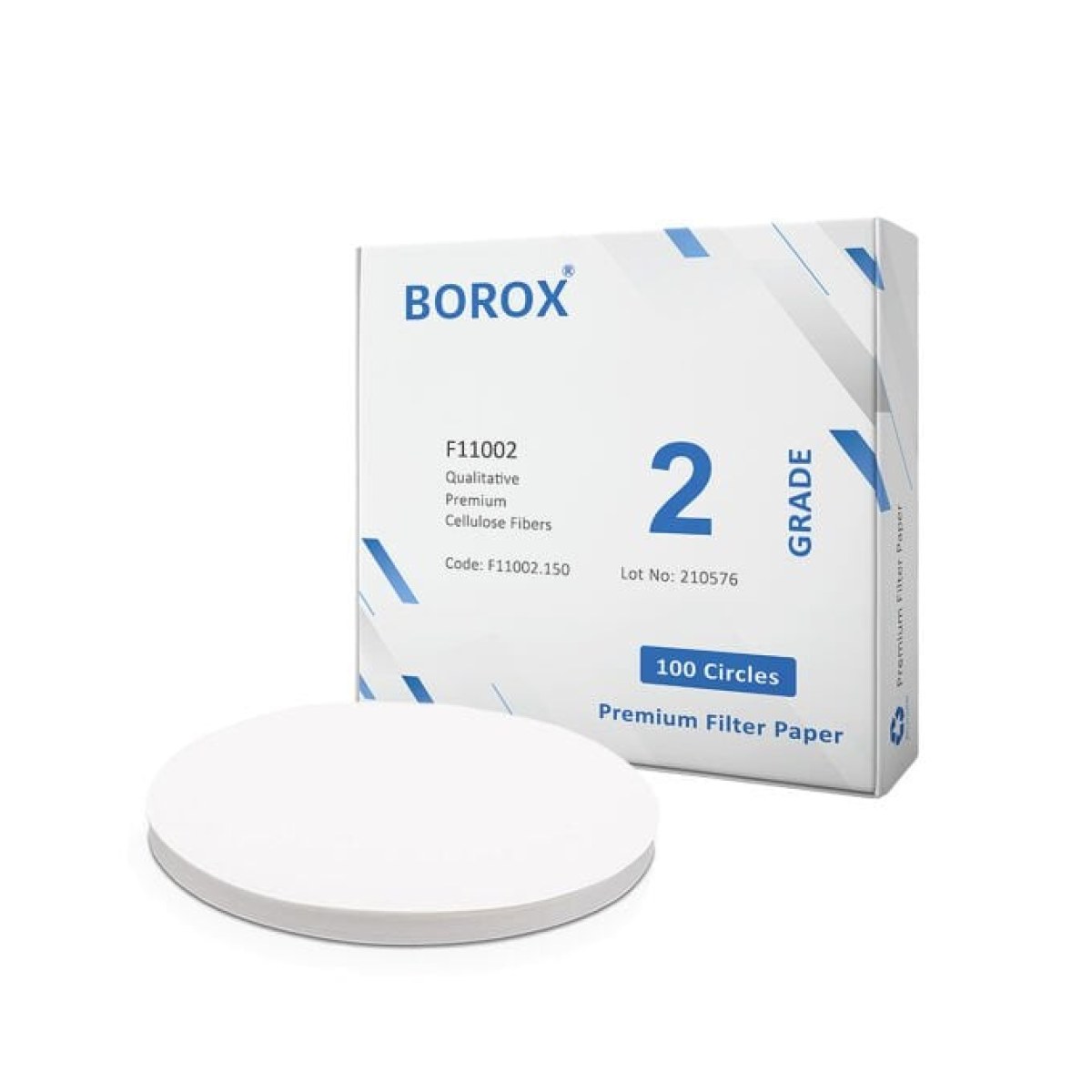 Borox Laboratuvar Filtre Kağıdı 150 mm Kalitatif - Orta Hız - Grade 2