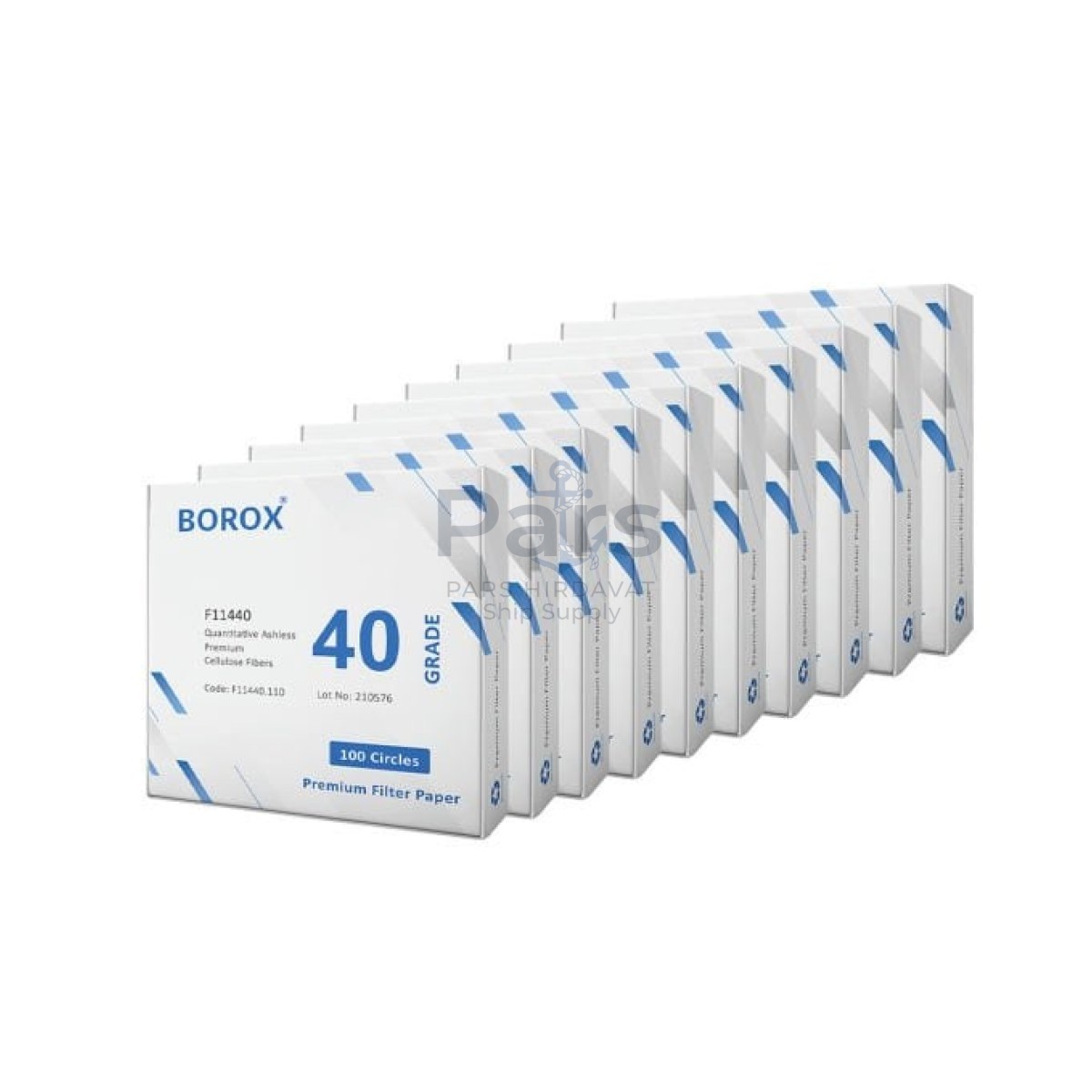 Borox Külsüz Filtre Kağıdı 110 mm Kantitatif - Orta Hız - Grade 40 - 10 Paket Toptan