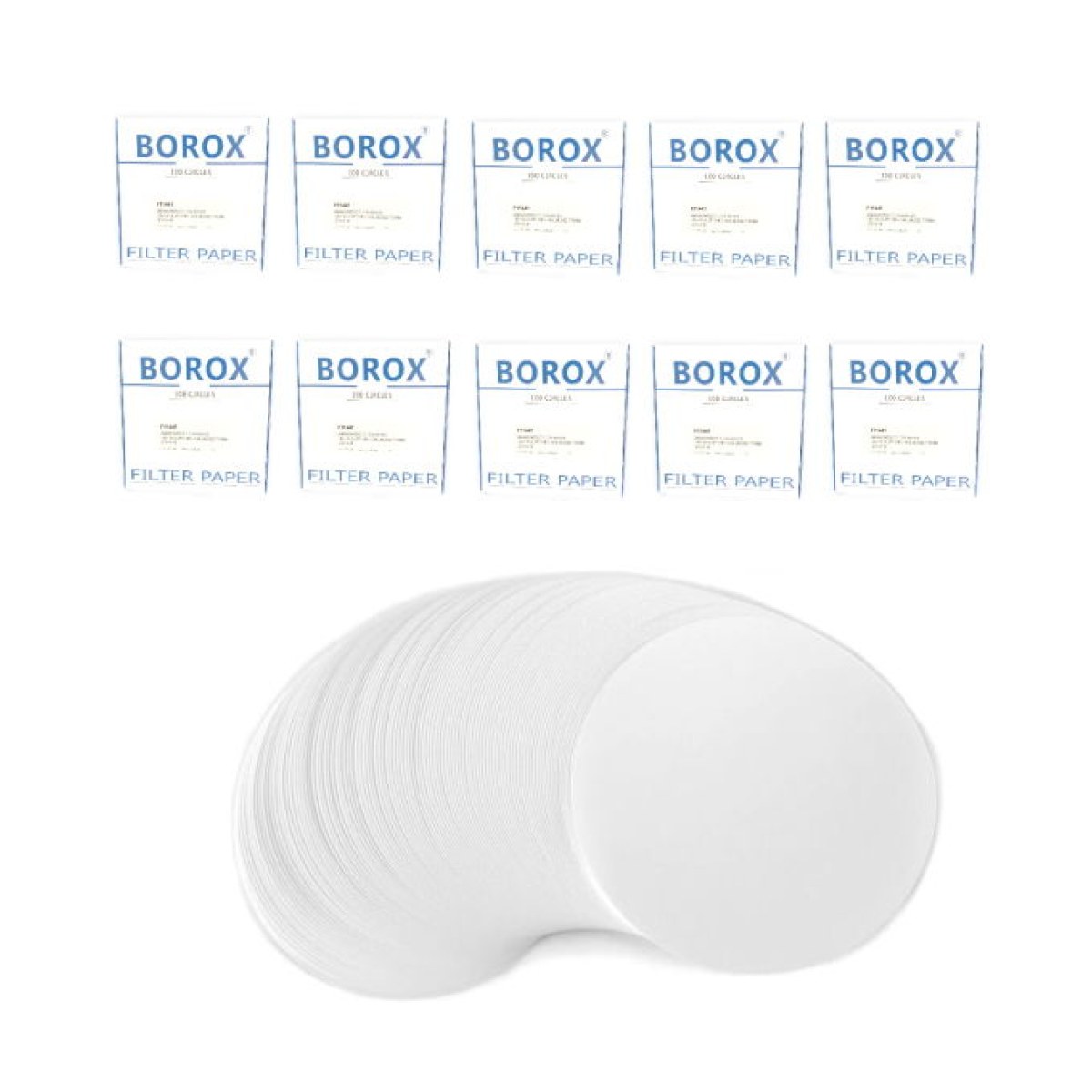 Külsüz Filtre Kağıdı 125 mm Kantitatif - Siyah Bant Hızlı - 10 Paket Toptan