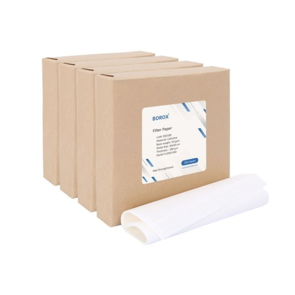 Kaba Filtre Kağıdı 40x40cm 250li Paket - Adi Süzgeç 50 gr/m2 - 4 Paket Toptan