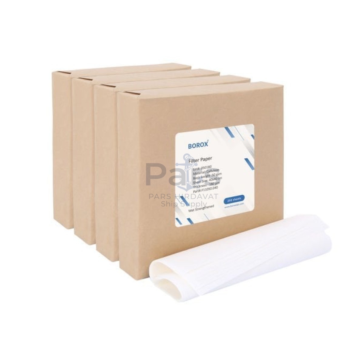 Kaba Filtre Kağıdı 40x40cm 250li Paket - Adi Süzgeç 50 gr/m2 - 4 Paket Toptan