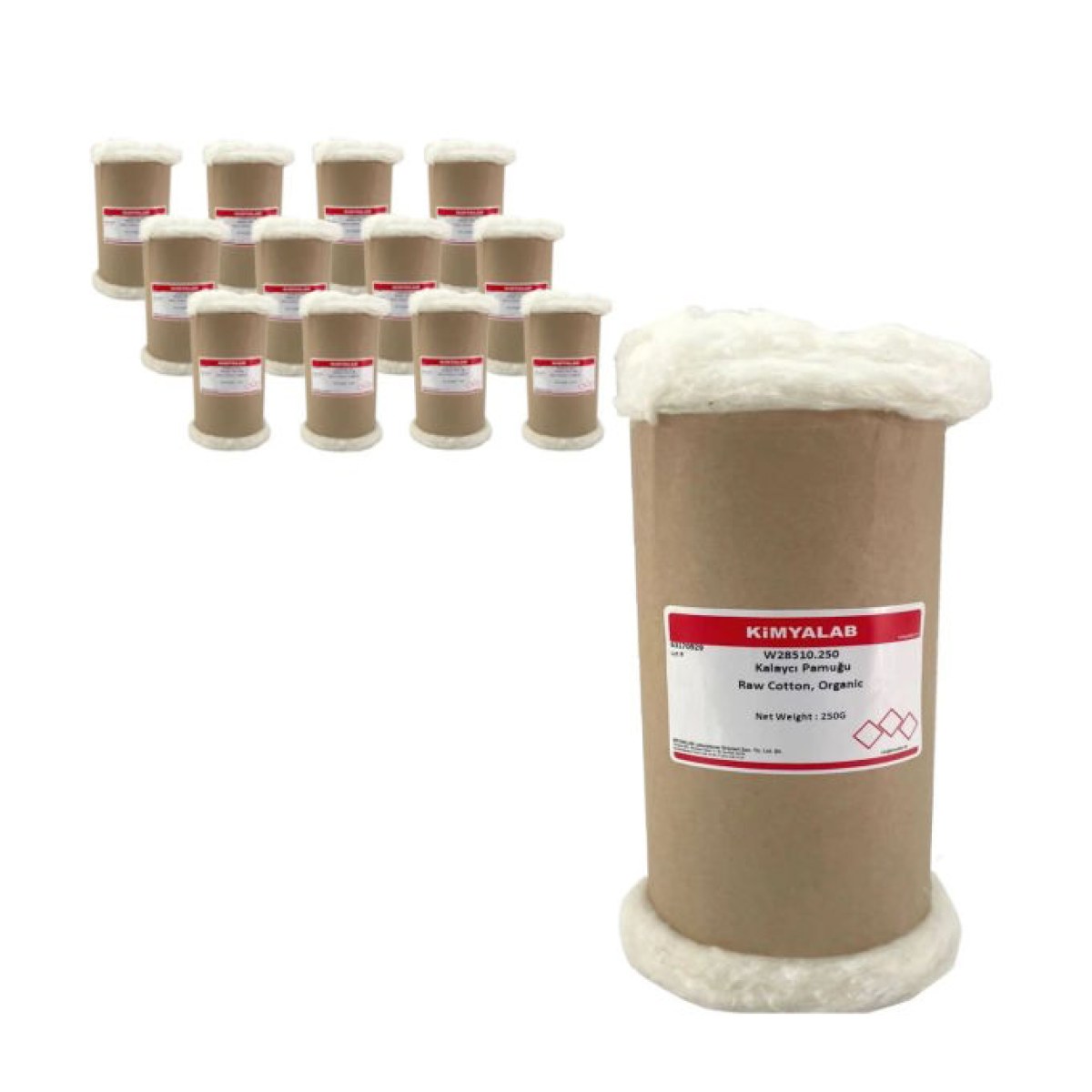 Kimyalab Kalaycı Pamuğu 250G - İşlenmemiş Pamuk Cotton 12li