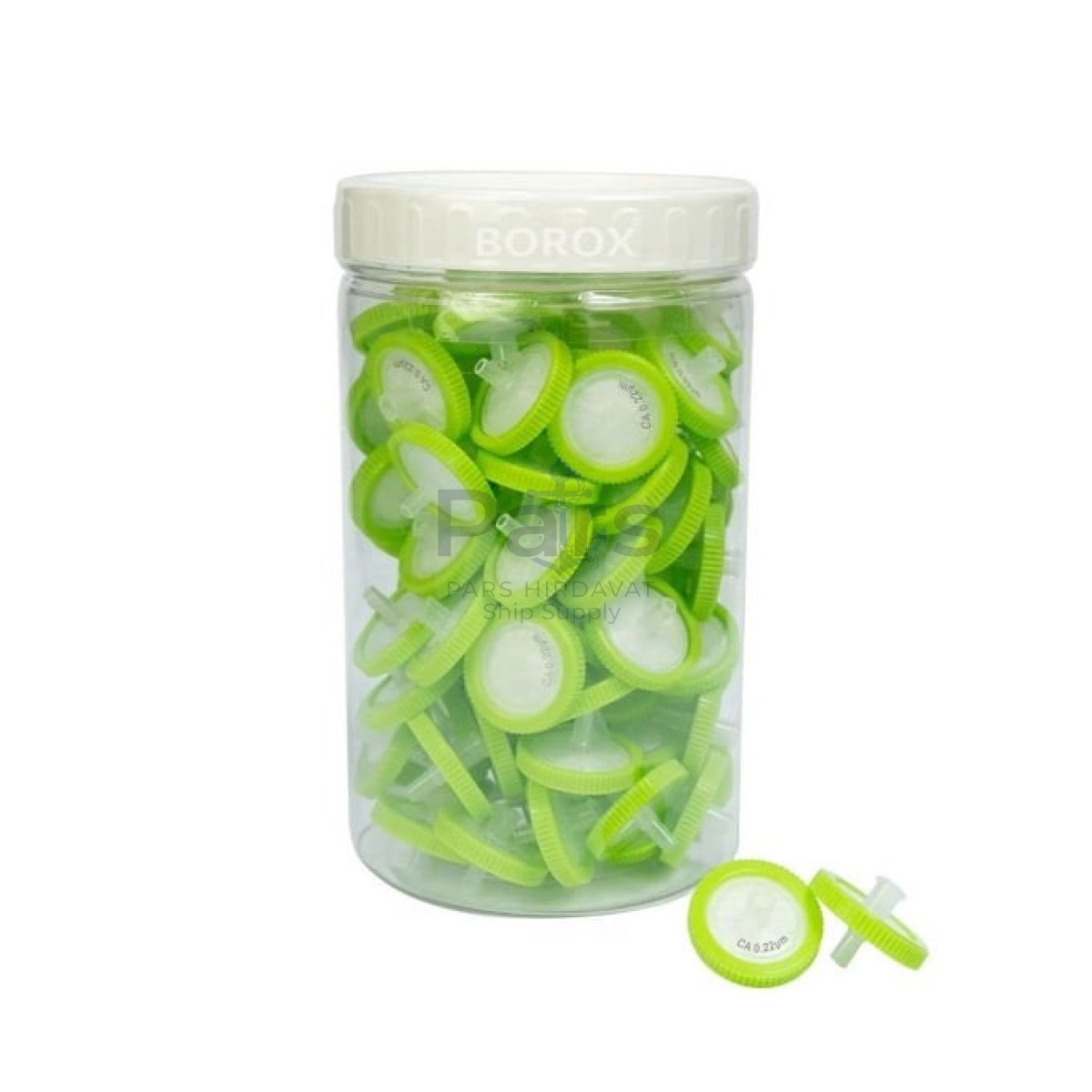 Borox Selüloz Şırınga Filtre - Non Steril 0.22µm - CA Syringe Filter - Green - 100 pcs