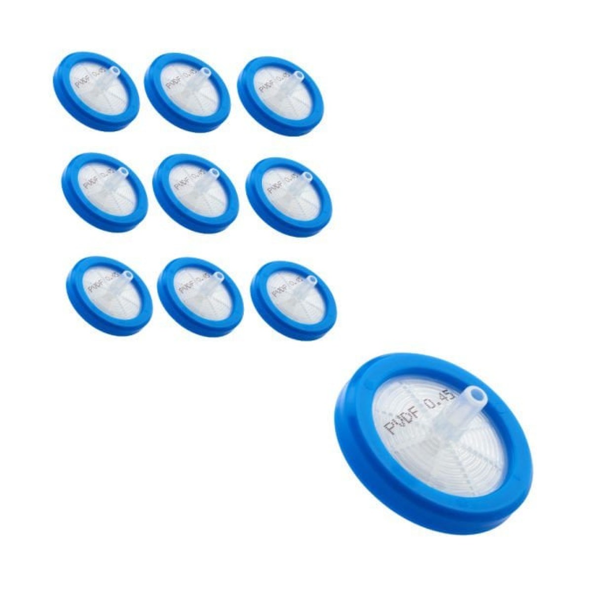 Borox Hidrofilik PVDF Şırınga Filtre - Non Steril 0,45µm - 10Adet