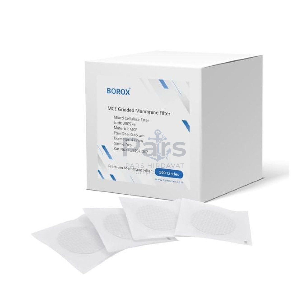 Borox Selüloz Asetat Membran Filtre Steril 0.45µm - 47mm - 100 pcs