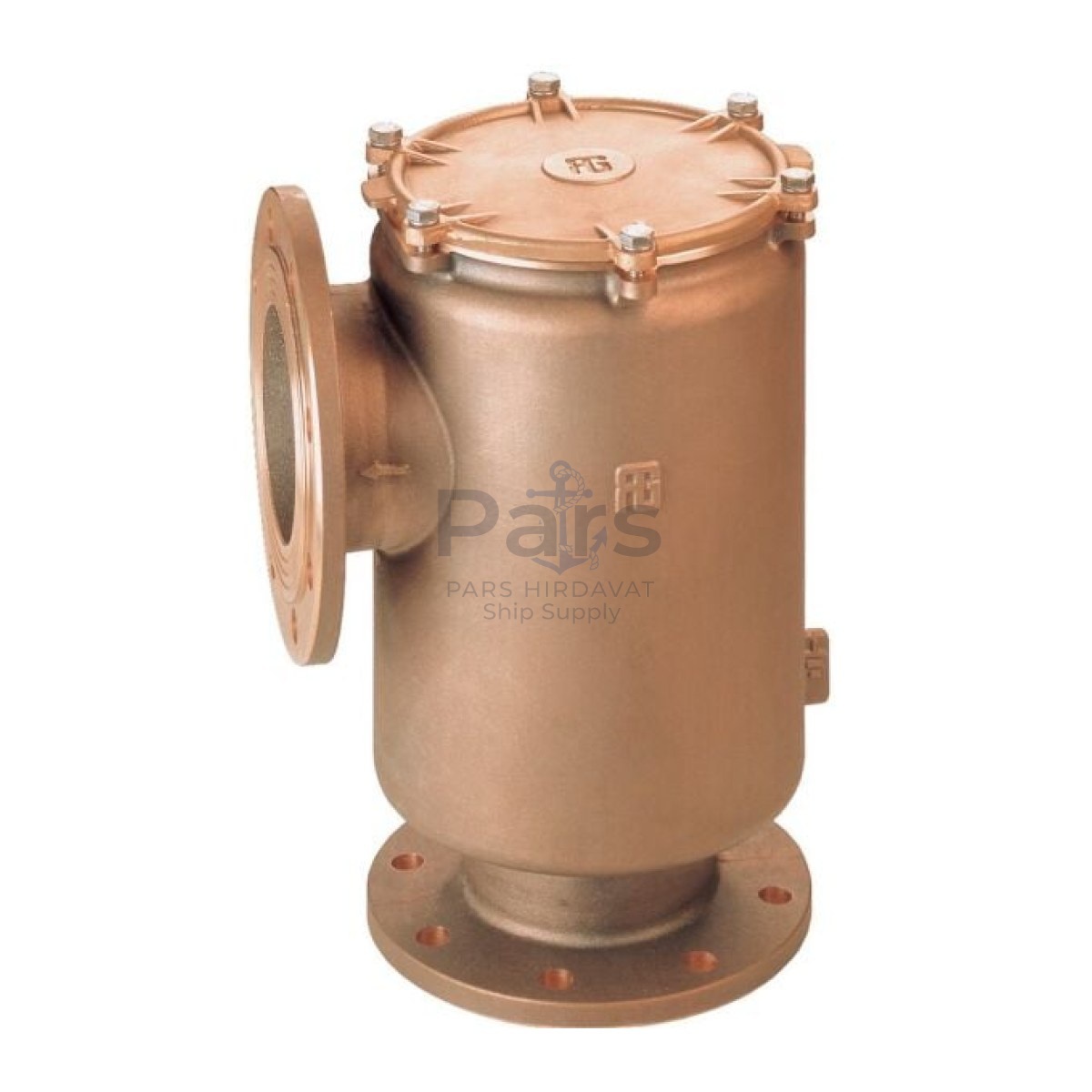 1283 / DENİZ SUYU FİLTRESİ ALTTAN GİRİŞ YANDAN ÇIKIŞ DN50 PN16 / BRONZ