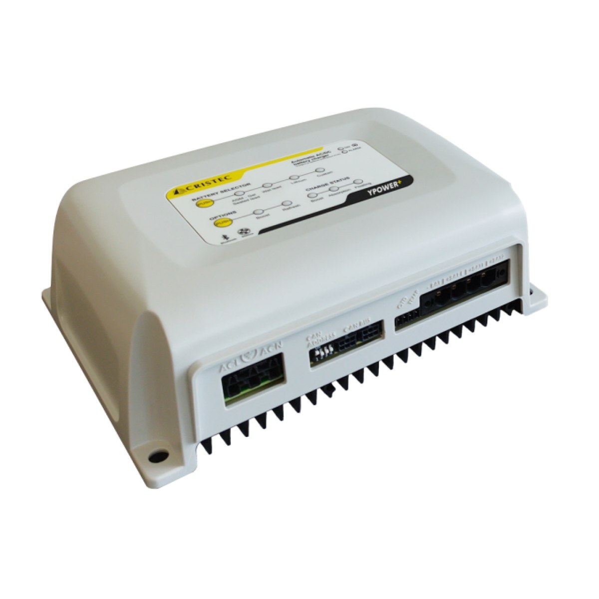 YPOWER+ AC-DC AKÜ ŞARJ CİHAZI 12V / 30A 3 ÇIKIŞ FANSIZ WIRELESS BAĞLANTILI ÜCRETSİZ UYGULAMA İLE, IP65 SU GEÇİRMEZ