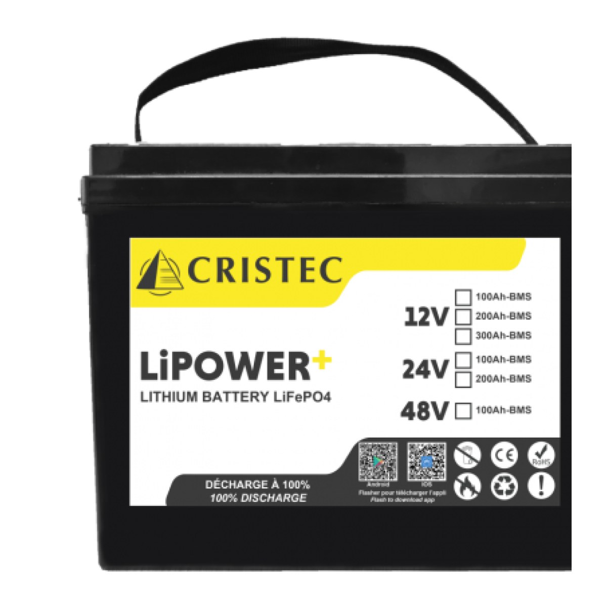 LİTYUM AKÜ 12V 300A BMSLİ VE WIRELESS BAĞLANTI ÜZERİNDEN ÜCRETSİZ UYGULAMA İLE 522 x 240 x 218mm